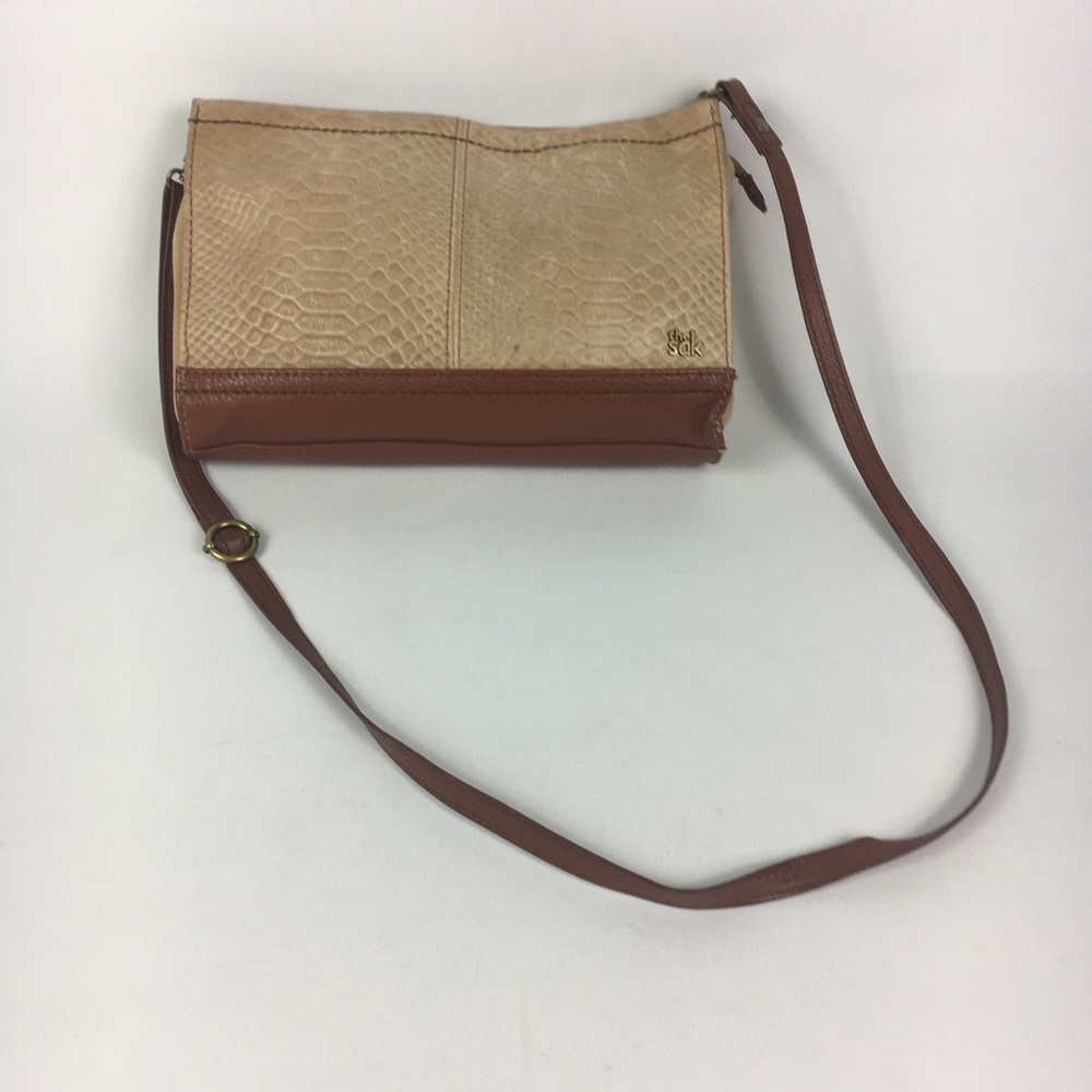 The Sak Leather Crossbody Rectangle Brown purse